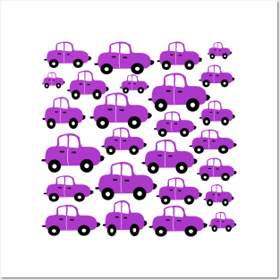 Cute purple motorcars Posters and Art